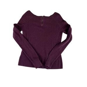American Eagle Outfitters Textured Knit Sweater Medium Burgundy Pullover